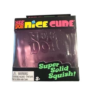 NEW Needoh Schylling Nice Cube Squishy Squeeze Toy | PURPLE